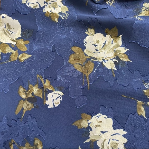 Talbots Blue White Floral Print Dress Tank Blouse Size Extra Small - Picture 4 of 7